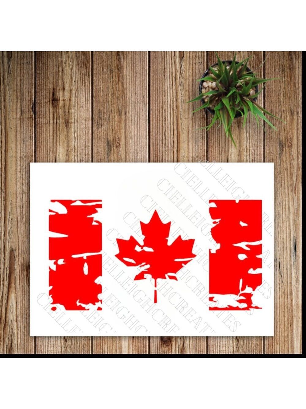 *2 for $20* Distressed Canada Flag decal sticker - Canadian Flag Handcrafted